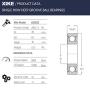 XiKe 4 Pcs 6206ZZ Double Metal Seal Bearings 30x62x16mm, Pre-Lubricated and Stable Performance and Cost Effective, Deep Groove Ball Bearings.