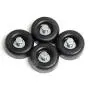 Cotterman 2 1/2'' rubber pad ladder feet , package of four (4) pads with four (4) bolts and four (4) washers fits TiltNRoll, Straddle Base TiltNRoll, TAP, Work Platforms, rolling metal ladders.