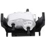 Qiterr Metal Gearbox Transfer Case with Mount for SCX10 / D90 1/10 RC Crawler Car RC Metal Transfer Case Black + Silver Part