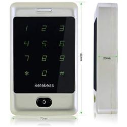 Retekess T-AC01 Wiegand Keypad,Door Access Control System,Touch Keypad RFID,8000 User,Garage Keyless Entry Pad,125KHz Access Control Exit Button