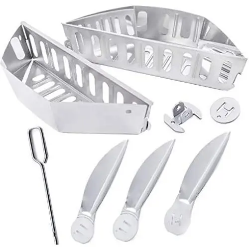 soldbbq Stainless Steel Charcoal Basket and One-Touch Cleaning System Kit for 22-1/2'' Weber Kettle Grill, Replacement Parts for Weber Charcoal Grills, Master Touch Series soldbbq Stainless Steel Charcoal Basket and One-Touch Cleaning System Kit for 22-1/2'' Weber Kettle Grill, Replacement Parts for Weber Charcoal Grills, Master Touch Series