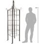H Potter Trellis Obelisk for Climbing Plant Large Garden Wrought Iron Ornamental for Patio Deck