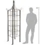 H Potter Trellis Obelisk for Climbing Plant Large Garden Wrought Iron Ornamental for Patio Deck