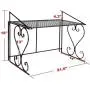 Microwave Stand Metal Microwave oven Shelf Rack DoubleWin Dish Rack Kitchen Organizer Counter Cabinet Storage Racks-Black
