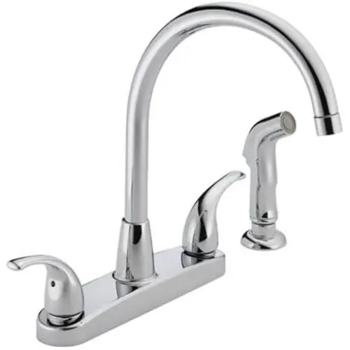 Peerless Tunbridge 2-Handle Kitchen Sink Faucet with Side Sprayer, Chrome P299578LF Peerless Tunbridge 2-Handle Kitchen Sink Faucet with Side Sprayer, Chrome P299578LF
