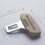 TUPOLIM Seat Belt Clip,Curved Sides Design,2 Pack,seat belt silencer,Universal Car Seat Belt Buckle Auto Metal Clip (Beige)