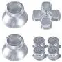 TOMSIN Metal Buttons for DualShock 4, Aluminum Metal Thumbsticks Analog Grip & Bullet Buttons & D-pad for PS4 Controller (Silver)