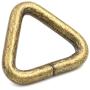 BIKICOCO 4/5 Metal Triangle Ring Buckle Connectors Non Welded Round Edge Webbing Bag Clasp Handbag Strap Making Hardware, Bronze - Pack of 10