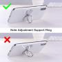 pzoz Metal Cell Phone Finger Ring Stability Holder Back Stand Collapsible Hand Grip Knob Loop Universal Car Mount Hook Kickstand 360 for iPhone Samsung Galaxy Mobile Cute Accessories (Silver)
