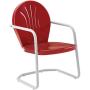 Crosley Furniture Griffith 3-Piece Metal Outdoor Conversation Set with Table and 2 Chairs - Red