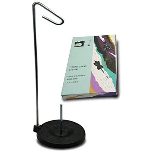 HONEYSEW Heavy Duty Metal Base Single Thread Stand Universal Full Metal Single Cone and Spool Adjustable Thread Stand for Sewing and Embroidery Machines Upgraded Design