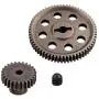ShareGoo RC 11184 Spur Differential 64T Steel Metal Main Gear & 11176 Pinion 26T Motor Gear,Replacement Gear Combo for Redcat Volcano EPX HSP 1/10 Monster Truck Car