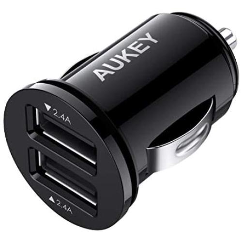 Car Charger, AUKEY Mini USB Cell Phone Car Aapter 24W/4.8A Flush Fit Dual Port for iPhone 12 Pro Max/11 Pro Max/XS/XR, Samsung S10 Note 10, Google 4XL and More Car Charger, AUKEY Mini USB Cell Phone Car Aapter 24W/4.8A Flush Fit Dual Port for iPhone 12 Pro Max/11 Pro Max/XS/XR, Samsung S10 Note 10, Google 4XL and More