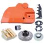 Adefol Chainsaw Brake Clutch Cover 8pcs Kit For Husqvarna 445 450 with .325'' 7T Clutch Drum, Worm Gear, Air Filter, Needle Bearing, Felling Dog, Gasket Replacement Parts for 544097902, 578097901 Adefol Chainsaw Brake Clutch Cover 8pcs Kit For Husqvarna 445 450 with .325'' 7T Clutch Drum, Worm Gear, Air Filter, Needle Bearing, Felling Dog, Gasket Replacement Parts for 544097902, 578097901