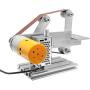 Huanyu Mini Belt Sander Micro Desktop Grinder Electric DIY Sand Mill with 360W-24V-15A DC Motor Power Supply (Adjustable speed, Belt width 30mm)
