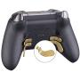 eXtremeRate 4 pcs Metal Gold Stainless Steel Paddles, Replacement Parts Video Games Accessories Kits Interchangeable Hair Trigger Locks for Xbox One Elite Controller Seies 2