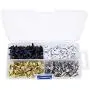 ARTCXC 1Box(400pcs) 4Colors 8mm Metal Brads Paper Fastener Brads for Scrapbooking Crafts Making DIY Art - Black,White,Goldren,Silver,Each Color 100Pcs ARTCXC 1Box(400pcs) 4Colors 8mm Metal Brads Paper Fastener Brads for Scrapbooking Crafts Making DIY Art - Black,White,Goldren,Silver,Each Color 100Pcs