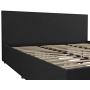 Novogratz Kelly Upholstered Storage Platform Bed - King (Dark Gray Linen)