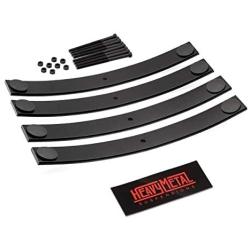 Heavy Metal Suspensions - Fits 1987-1995 Jeep Wrangler YJ (2WD 4WD) 2'' Front Add-a-Leaf + 2'' Rear Add-a-Leaf High Strength Carbon Steel Lift Kit Includes 8 Poly Isolator Pads