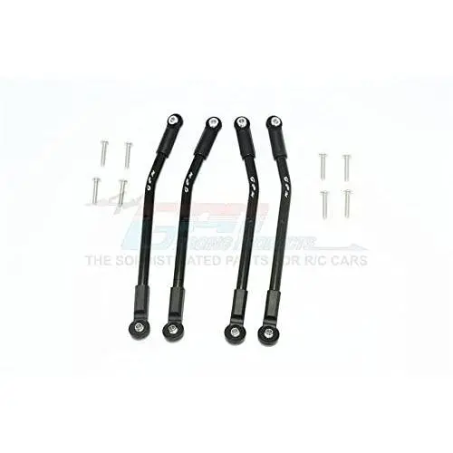GPM HPI Venture Toyota FJ Cruiser Upgrade Parts Aluminum Adjustable Suspension Links - 4Pc Set Black