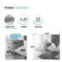 Art3d Peel and Stick Metal Backsplash Tile, Brushed Stainless Steel in Triangle Jigsaw, Pack of 10 Tiles 12''x12''