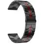 RABUZI Compatible for Samsung Galaxy Watch 45mm/46mm bands,22mm Enamel Process Stainless Steel Metal Watch Strap Compatible Samsung Watch 3 45mm,Gear S3 Frontier/Classic Smartwatch,Black+Red