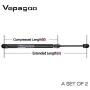 C1608055 19.7 inch 120Lbs Shock Struts for are Leer Truck Bed Tonneau Cover RV Bed Lift Camper Shell, Shed Window Floor Hatch Door, and Other DIY Applications, Set of 2 Vepagoo.