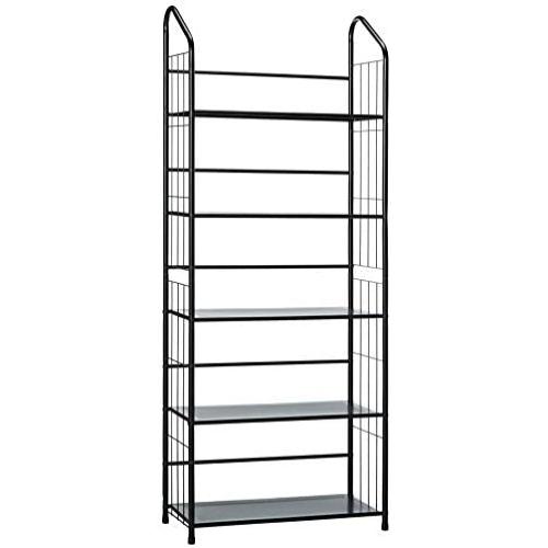 Unbrand Black 5 Tier Metal Bookshelf Rack, Unbrand Black 5 Tier Metal Bookshelf Rack,