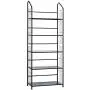 Unbrand Black 5 Tier Metal Bookshelf Rack,