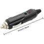 discoGoods 5PCS 12V Male Car Cigarette Lighter Socket Plug Connector With Fuse Red LED Cigar Lighter