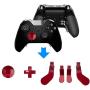 4 pcs Trigger Paddles and 2 Interchangeable D-Pads Metal Stainless Steel Replacement Parts for Elite Series 2 and Xbox one Elite Controllers (Red)