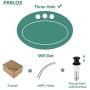 PARLOS Two-Handle Bathroom Sink Faucet with Metal Drain Assembly and Supply Hose Lead-Free cUPC Mixer Double Handle Tap Deck Mounted Oil Rubbed Bronze, 13597