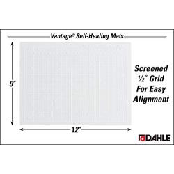 Dahle - 10660-12584 Vantage 10680 Self-Healing Cutting Mat, 9''x12'', 1/2'' Grid, 5 Layers for Max Healing, Perfect for Crafts & Sewing, Clear