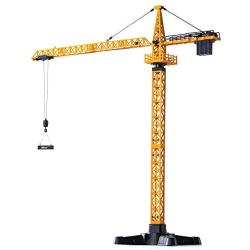 Top Race Metal Diecast Tower Crane Metal Construction Vehicles Model Toy for Kids and Adults 1:50 Scale (TR-134D)