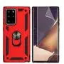 SWP for Galaxy Note 20 Ultra Case, Samsung Note 20 Ultra Dual Layer Shock-Absorption Armor Cover,Full-Body Protective Case w/Metal Ring Holder Kickstand for Note 20+ (red)