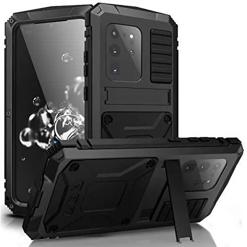 WintMing Compatible with Samsung Galaxy S20 Ultra Aluminum Metal Case Military Grade Case with Kickstand Shockproof Dustproof Cover WintMing Compatible with Samsung Galaxy S20 Ultra Aluminum Metal Case Military Grade Case with Kickstand Shockproof Dustproof Cover