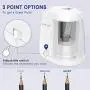 Electric Pencil Sharpener, Durable Helical Blade to Fast Sharpen, Auto Stop for No.2/Colored Pencils(6-8mm), USB/Battery Operated in School Classroom/Office/Home (WHITE)