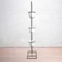 Indoor Metal Vertical Plant Stand with 3 White Ceramic Pots, Iron Flower Pot Holder Rack, Outdoor Decor, Potted Steel Planter Garden Container Display, 23 Bees Indoor Metal Vertical Plant Stand with 3 White Ceramic Pots, Iron Flower Pot Holder Rack, Outdoor Decor, Potted Steel Planter Garden Container Display, 23 Bees