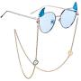 Jdesun 20 Pieces Eyeglass Chain Ends,Adjustable Metal Bead Rubber Ends Connectors for Eye Glasses Holder Necklace Chain
