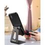 Adjustable Cell Phone Stand, CreaDream Phone Stand, Cradle, Dock, Holder, Aluminum Desktop Stand Compatible with iPhone Xs Max Xr 8 7 6 6s Plus 5s Charging, Accessories Desk,All Smart Phone-Graphite