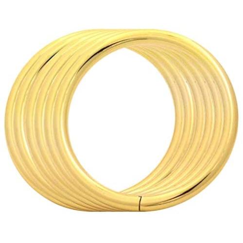 BIKICOCO 1-1/2 Metal O-Ring Buckle Connector Round Loops Non Welded for Bags Webbing Purse and Belt Straps, Gold, Pack of 6