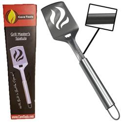 Barbecue Spatula With Bottle Opener - Heavy Duty 20% Thicker Stainless Steel - Wide Metal Grilling Turner for Burgers Steak & Fish - Large BBQ Grill Handle - Best Cooking Utensils & Accessories