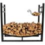 1. GO 3 Feet Indoor/Outdoor Heavy Duty Firewood Log Rack with wood Holder, 30 Inch Tall