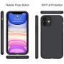 Miracase Liquid Silicone Case Compatible with iPhone 11 6.1 inch(2019), Gel Rubber Full Body Protection Cover Case Drop Protection Case (Black)