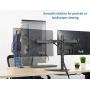 VIVO STAND-V002F Dual LED LCD Monitor Free-Standing Desk Stand for 2 Screens up to 27 Inch Heavy-Duty Fully Adjustable Arms with Max VESA 100x100mm