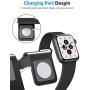 Apple Watch Stand, OMOTON 2 in 1 Universal Desktop Stand Holder for iPhone and Apple Watch Series 6/5/4/3/2/1 and Apple Watch SE (Both 38mm/40mm/42mm/44mm) (Black)
