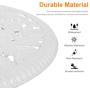 HOMEFUN Bistro Table Set, White Rose 3 Piece, Outdoor Patio Table and Chairs Furniture, Durable Rust Weather Resistance