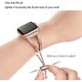 Secbolt Bling Bands Compatible with Apple Watch Band 38mm 40mm iWatch SE Series 6/5/4/3/2/1, Women Dressy Metal Jewelry Bracelet Bangle Wristband Stainless Steel, Silver