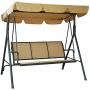 Kozyard Belle 3 Person Outdoor Patio Swing with Strong Weather Resistant Powder Coated Steel Frame and Textilence Seats