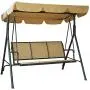 Kozyard Belle 3 Person Outdoor Patio Swing with Strong Weather Resistant Powder Coated Steel Frame and Textilence Seats